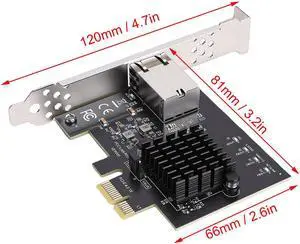 PCIe X1 10Gb Network Card, 10Gbps Ethernet Adapter with RTL8127AT Controller and PXE Boot Support, for Desktop Server NAS 11 10 PCIe X1 10Gb Network Card, 10Gbps Ethernet Adapter with RTL8127AT Controller and PXE Boot Support, for Desktop Server NAS 11 10