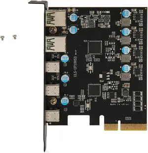 PCIe to Type C Expansion Card, 20Gbps USB3.2, 4 Power Ports, for Desktop Computer, Universal PCIe Interface,7 8 10, OS X 10.8.2 PCIe to Type C Expansion Card, 20Gbps USB3.2, 4 Power Ports, for Desktop Computer, Universal PCIe Interface,7 8 10, OS X 10.8.2