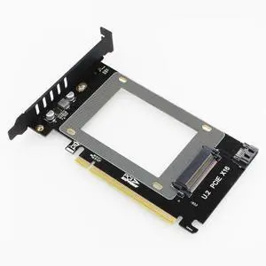U.2 to PCIe Adapter SFF-8639 NVMe/SATA SSD Converter Board for PCIe x16 Slot, Full-Speed Gen3, No Driver Needed U.2 to PCIe Adapter SFF-8639 NVMe/SATA SSD Converter Board for PCIe x16 Slot, Full-Speed Gen3, No Driver Needed