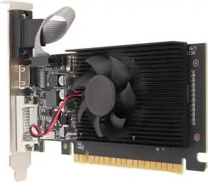 GT610 Graphics Card, 2GB 64bit GDDR3 Video Card with Cooling Fan for Desktop Computer, PCI Express x16 Interface, HDMI DVI VGA Output Ports GT610 Graphics Card, 2GB 64bit GDDR3 Video Card with Cooling Fan for Desktop Computer, PCI Express x16 Interface, HDMI DVI VGA Output Ports