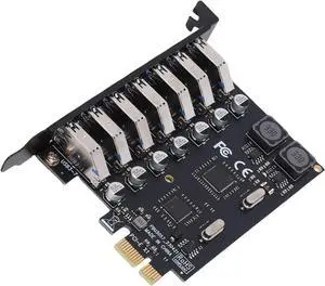 PCIE USB 3.0 Card 7 Ports PCI E to USB Expansion Card, 5Gbps PCIe USB Hub Controller Adapter for Wins 11/10/8/7 PCIE USB 3.0 Card 7 Ports PCI E to USB Expansion Card, 5Gbps PCIe USB Hub Controller Adapter for Wins 11/10/8/7