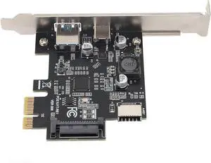 PCIE 1X to Type C Expansion Card, 5Gbps Plug and Play PCIE 1X to USB 3.2 GEN1 Expansion Card Efficient for Work PCIE 1X to Type C Expansion Card, 5Gbps Plug and Play PCIE 1X to USB 3.2 GEN1 Expansion Card Efficient for Work