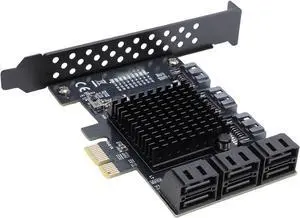 1X PCIE Expansion Card for 9-Port Serial ATA3.0 SSD PCIE3.0 GEN3 6Gbps Serial ATA3.0 Adapter Card for Fast Data Transfer and Support 1X PCIE Expansion Card for 9-Port Serial ATA3.0 SSD PCIE3.0 GEN3 6Gbps Serial ATA3.0 Adapter Card for Fast Data Transfer and Support