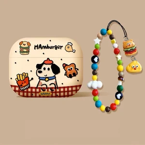 Cute 3D Bow Earphone Case Compatible with Apple AirPods 4 / Pro 3 / Pro 2 / Pro / 3 / 2 / 1, Clear Shockproof Protective Cover with Ring Lanyard, Pink French fries puppy with fries hanger necklace Cute 3D Bow Earphone Case Compatible with Apple AirPods 4 / Pro 3 / Pro 2 / Pro / 3 / 2 / 1, Clear Shockproof Protective Cover with Ring Lanyard, Pink French fries puppy with fries hanger necklace