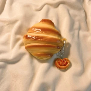 Cute 3D Croissant Bread Shape Earphone Case Compatible with Apple AirPods 4 / 3 / 2 / 1 / Pro / Pro 2 / Pro 3 Protective Cover Cute 3D Croissant Bread Shape Earphone Case Compatible with Apple AirPods 4 / 3 / 2 / 1 / Pro / Pro 2 / Pro 3 Protective Cover