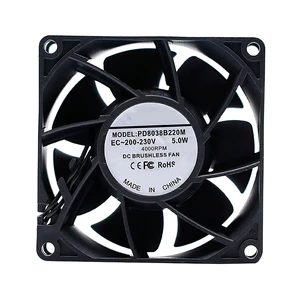 EC Industrial Case Fan 80mm x 38mm Ball Bearing 116 CFM AC 100V 115V 120V 220V Cooling Fan 80x80x38mm Cabinet Cooling Fans EC Industrial Case Fan 80mm x 38mm Ball Bearing 116 CFM AC 100V 115V 120V 220V Cooling Fan 80x80x38mm Cabinet Cooling Fans