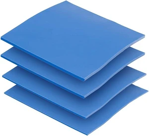 4 Pack Thermal Pad,100x100mm 0.5mm 1mm 1.5mm 2mm Highly Efficient Thermal Conductivity 6.0 W/mK,Heat Resistant Silicone Thermal Pads for Laptop Heatsink CPU GPU SSD IC LED Cooler 4 Pack Thermal Pad,100x100mm 0.5mm 1mm 1.5mm 2mm Highly Efficient Thermal Conductivity 6.0 W/mK,Heat Resistant Silicone Thermal Pads for Laptop Heatsink CPU GPU SSD IC LED Cooler