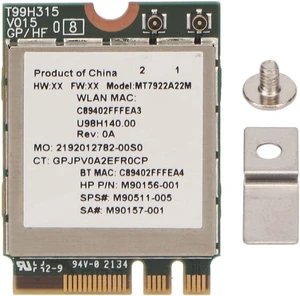 MT7922 Wi-Fi 6E Network Card
2400Mbps 2.4G 5G 802.11AX M.2 NGFF Bluetooth 5.2 MU MiMO Network Card Adapter MT7922 Wi-Fi 6E Network Card
2400Mbps 2.4G 5G 802.11AX M.2 NGFF Bluetooth 5.2 MU MiMO Network Card Adapter