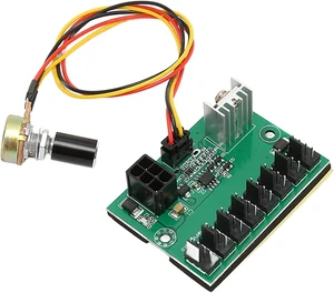PC Fan Hub, 2 Pin 3 Pin 4 Pin Chassis Fan Voltage Regulator and Extension Cable, 8 Router 12V Speed Controller, 6 Pin Power Port, with a Potentiometer Extended Line 30cm PC Fan Hub, 2 Pin 3 Pin 4 Pin Chassis Fan Voltage Regulator and Extension Cable, 8 Router 12V Speed Controller, 6 Pin Power Port, with a Potentiometer Extended Line 30cm