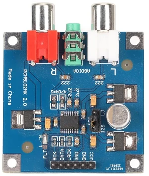 PCM5102 PCM5102A DAC Decoder Board for Power Amplifier
I2S Input, 32bit 384K, with 3.5 Headphone Output-4PCS PCM5102 PCM5102A DAC Decoder Board for Power Amplifier
I2S Input, 32bit 384K, with 3.5 Headphone Output-4PCS