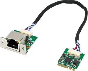 M.2 A+E Key 2.5G Ethernet Adapter - NIC with Intel I226V Chipset Non-Screw
20cm Cable Length 2500 Mbps RJ45 Stable Connection, Compatible with OpenWRT | Windows | Linux | Server | PC | SBC M.2 A+E Key 2.5G Ethernet Adapter - NIC with Intel I226V Chipset Non-Screw
20cm Cable Length 2500 Mbps RJ45 Stable Connection, Compatible with OpenWRT | Windows | Linux | Server | PC | SBC