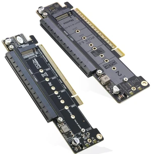 Dual NVMe PCIe Adapter PCIe 4.0 x16 + New Version PCIe 4.0 x16 Dual NVMe PCIe Adapter PCIe 4.0 x16 + New Version PCIe 4.0 x16