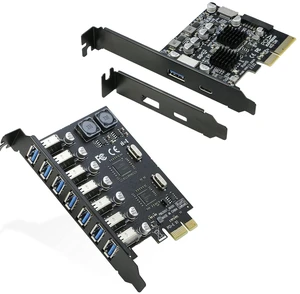 7Ports USB 3.0 PCIe Card + USB 3.1 Card with 20PIN+Type-E+USB 3.0+USB C 7Ports USB 3.0 PCIe Card + USB 3.1 Card with 20PIN+Type-E+USB 3.0+USB C