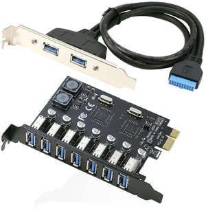 20pin to USB 3.0 2Port Back Panel + USB 3.0 PCI-e Expansion Card 7Port 20pin to USB 3.0 2Port Back Panel + USB 3.0 PCI-e Expansion Card 7Port