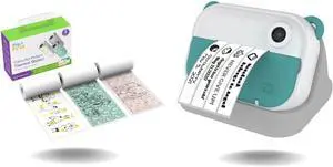 myFirst Camera Insta Wi (Teal) & Thermal Sticker Pattern (Refill) - Wireless Instant Print Camera with Video and Label Maker myFirst Camera Insta Wi (Teal) & Thermal Sticker Pattern (Refill) - Wireless Instant Print Camera with Video and Label Maker