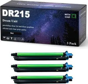 DR215 DR-215 Drum Unit Compatible for Konica Minolta Bizhub C226 C256 C266 C7222 C7226 Printers,High Yield 100000 Pages with Chip(3 Black) DR215 DR-215 Drum Unit Compatible for Konica Minolta Bizhub C226 C256 C266 C7222 C7226 Printers,High Yield 100000 Pages with Chip(3 Black)