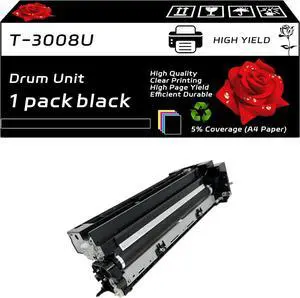 T-3008U Drum Unit Compatible for Toshiba e-Studio 2508A 3008A 3008AG 3508A 3508AG 4508 4508AG 5008A Printers, with Chip, High Yield 90000 Pages, Clear Printing (Black) T-3008U Drum Unit Compatible for Toshiba e-Studio 2508A 3008A 3008AG 3508A 3508AG 4508 4508AG 5008A Printers, with Chip, High Yield 90000 Pages, Clear Printing (Black)