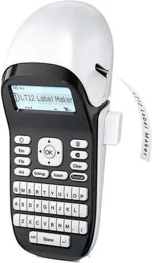 Label Printer, LT12 Label Maker Portable Inkless Printer Bluetooth Handheld Sticker for Office Home QWERTY Keyboard One-Touch Key(White Printer) Label Printer, LT12 Label Maker Portable Inkless Printer Bluetooth Handheld Sticker for Office Home QWERTY Keyboard One-Touch Key(White Printer)