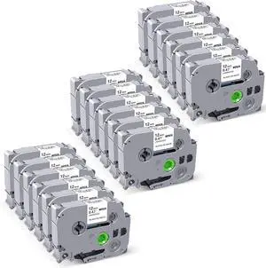 18Pack Label Maker Tape Compatible with Brother PTouch TZe-231 Tape, ½ 0.47x 26.2 ft Laminated Black on White, for PT-D210, PT-H110, PT-D220, PT-D410, PT-D600 18Pack Label Maker Tape Compatible with Brother PTouch TZe-231 Tape, ½ 0.47x 26.2 ft Laminated Black on White, for PT-D210, PT-H110, PT-D220, PT-D410, PT-D600
