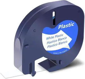 40 Pack Compatible for Dymo LetraTag Refills 91331 91201 91221 59422 S0721660 White Plastic Label Tape 1/2'' 12mm x 4m for Letra Tag LT100H LT100T QX50 Label Maker Black on White Tape 40 Pack Compatible for Dymo LetraTag Refills 91331 91201 91221 59422 S0721660 White Plastic Label Tape 1/2'' 12mm x 4m for Letra Tag LT100H LT100T QX50 Label Maker Black on White Tape