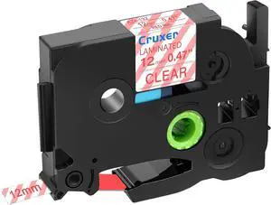 Cruxer 40 Pack Replacement for P-Touch TZe-132 TZ-132 Label Tape Red Text on Clear Laminated 12mm 0.47" Compatible with Ptouch PT-D200 PT-D210 PT-D400 PT-D450 PT-D600 PT-H100 1230PC Label Maker Cruxer 40 Pack Replacement for P-Touch TZe-132 TZ-132 Label Tape Red Text on Clear Laminated 12mm 0.47" Compatible with Ptouch PT-D200 PT-D210 PT-D400 PT-D450 PT-D600 PT-H100 1230PC Label Maker
