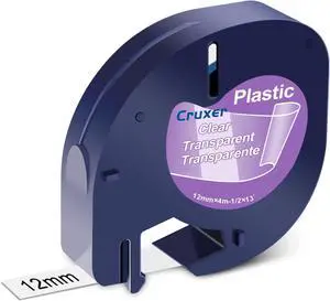 Cruxer 30 Pack Replacement for 16952 Letra Tag Refills Tape 12mm x 4m (1/2" x 13') Black Text on Clear Plastic Label Tape Compatible with 200B LT100H LT100T QX50 Label Maker for Home Office School Cruxer 30 Pack Replacement for 16952 Letra Tag Refills Tape 12mm x 4m (1/2" x 13') Black Text on Clear Plastic Label Tape Compatible with 200B LT100H LT100T QX50 Label Maker for Home Office School