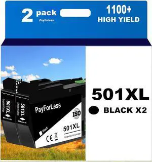 PayForLess LC501XL LC501 Ink Cartridges for Brother LC501 Ink Cartridges 501 501XL for Brother MFC-J1260DW MFC-J1360DW MFC-J1410DW Printer 2 Pack (2 Black) PayForLess LC501XL LC501 Ink Cartridges for Brother LC501 Ink Cartridges 501 501XL for Brother MFC-J1260DW MFC-J1360DW MFC-J1410DW Printer 2 Pack (2 Black)