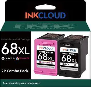 68XL Black/Tri-Color Ink Cartridges Combo Pack Compatible for HP 68XL 68e 68 Work with HP Envy 6155e 6555e 6152e 6552e 6558e 6100e 6500e Series Printer - High Yield 68XL Black/Tri-Color Ink Cartridges Combo Pack Compatible for HP 68XL 68e 68 Work with HP Envy 6155e 6555e 6152e 6552e 6558e 6100e 6500e Series Printer - High Yield