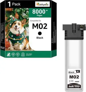 Remanufactured M02 Black Ink Cartridges Replacement for M02120 Ink Cartridges Black Compatible for WF-M5799 WF-M5299 Printers, 1 Pack M02 Ink Black Cartridges Remanufactured M02 Black Ink Cartridges Replacement for M02120 Ink Cartridges Black Compatible for WF-M5799 WF-M5299 Printers, 1 Pack M02 Ink Black Cartridges