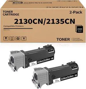 2130cn/2135cn High Yield Toner Cartridge Replacement for Dell 2130cn/2135cn 330-1436 Compatible with Dell 2130cn 2135cn Printers ( Black , 2 Pack , 2500 Pages ) 2130cn/2135cn High Yield Toner Cartridge Replacement for Dell 2130cn/2135cn 330-1436 Compatible with Dell 2130cn 2135cn Printers ( Black , 2 Pack , 2500 Pages )