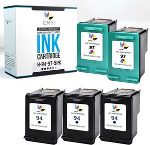 94 97 Replacement Combo Pack Ink Cartridge for PhotoSmart 2608, 2610, 2610v, 2610xi, 2613, 2710, 2710xi, 8150, 8150v, 8150xi, 8400, 8450xi, 8750, B8300, B8330 Printers (3 Black, 2 Color) 94 97 Replacement Combo Pack Ink Cartridge for PhotoSmart 2608, 2610, 2610v, 2610xi, 2613, 2710, 2710xi, 8150, 8150v, 8150xi, 8400, 8450xi, 8750, B8300, B8330 Printers (3 Black, 2 Color)