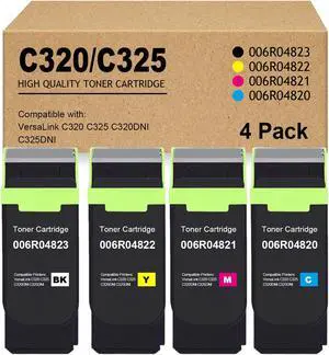 Remanufactured C320 C325 Toner Cartridge 4-Pack Replacement for Xerox C320 C325 Toner Cartridge 006R04820 006R04821 006R04822 006R04823 for C320 C325 Printer (with Chip ) Remanufactured C320 C325 Toner Cartridge 4-Pack Replacement for Xerox C320 C325 Toner Cartridge 006R04820 006R04821 006R04822 006R04823 for C320 C325 Printer (with Chip )