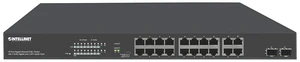 Intellinet 16 Port PoE+ Ethernet Switch with 4 RJ45 Gigabit and 2 SFP Uplink Ports - 300W Power Budget, Output up to 32W Per Port, Unmanaged, Wall Mountable/Desktop, VLAN Mode-3 Yr Mfg Warranty561419 Intellinet 16 Port PoE+ Ethernet Switch with 4 RJ45 Gigabit and 2 SFP Uplink Ports - 300W Power Budget, Output up to 32W Per Port, Unmanaged, Wall Mountable/Desktop, VLAN Mode-3 Yr Mfg Warranty561419