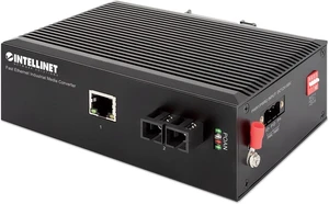Intellinet Industrial SC Single-Mode Media Converter, 100Base-TX, 12.4 mi Intellinet Industrial SC Single-Mode Media Converter, 100Base-TX, 12.4 mi