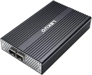 IO CREST USB4 Type-C to Dual 25GbE SFP28 Network Adapter, Dual 25G Fiber Ethernet Adapter, Compatible with Thunderbolt 3/4/5, Mellanox Chipset, 16KB Jumbo Frames, Windows, Mac & Linux IO CREST USB4 Type-C to Dual 25GbE SFP28 Network Adapter, Dual 25G Fiber Ethernet Adapter, Compatible with Thunderbolt 3/4/5, Mellanox Chipset, 16KB Jumbo Frames, Windows, Mac & Linux