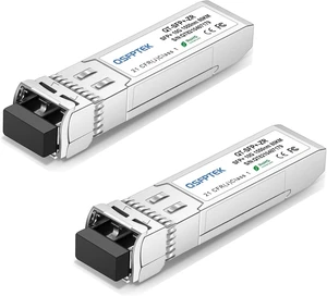 QSFPTEK 10GBASE-ZR SFP Module, SFP+ 10GBASE-ZR/ZW 1550nm 80km Duplex LC SMF DOM Optical Networking Transceivers, MINI GBIC Compatible SFP-10G-ZR, and Other Open Switch, 2pcs QSFPTEK 10GBASE-ZR SFP Module, SFP+ 10GBASE-ZR/ZW 1550nm 80km Duplex LC SMF DOM Optical Networking Transceivers, MINI GBIC Compatible SFP-10G-ZR, and Other Open Switch, 2pcs