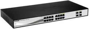 Web Smart 16-Port Gigabit Switch with 4 Combo SFP Slots, D-Link Green