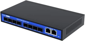CableRack 8 Port SFP Unmanaged Ethernet Optical Switch with 4 Singlemode and 4 Multimode SFP Transceivers CableRack 8 Port SFP Unmanaged Ethernet Optical Switch with 4 Singlemode and 4 Multimode SFP Transceivers