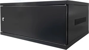 Electriduct 4U Wall Mount Rack Enclosure Network Cabinet Solid Door Black Powder Coated Steel with Lock Electriduct 4U Wall Mount Rack Enclosure Network Cabinet Solid Door Black Powder Coated Steel with Lock