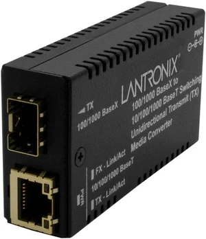 Lantronix Media Converter - SFP - Data Transfer Rate: 1000 Mbps - Data Link Protocol: Fast Ethernet Jumbo Frame (up to 10,240 Bytes), USB Power Option, Requires the use of a U... Lantronix Media Converter - SFP - Data Transfer Rate: 1000 Mbps - Data Link Protocol: Fast Ethernet Jumbo Frame (up to 10,240 Bytes), USB Power Option, Requires the use of a U...