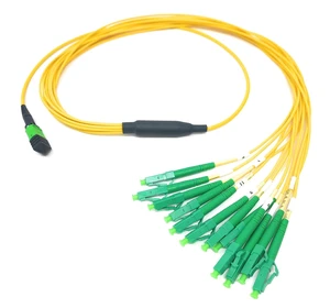 Ultra Spec Cables Singlemode MPO Female APC to 12 x LC-APC Simplex Breakout Cable, 2 Meter Ultra Spec Cables Singlemode MPO Female APC to 12 x LC-APC Simplex Breakout Cable, 2 Meter