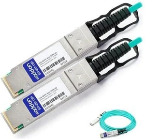 AddOn - 40GBase-AOC Direct Attach Cable - QSFP+ to QSFP+ - 20 m - Fiber Optic - Active - TAA Compliant (QFX-QSFP-AOC-20M-AO) AddOn - 40GBase-AOC Direct Attach Cable - QSFP+ to QSFP+ - 20 m - Fiber Optic - Active - TAA Compliant (QFX-QSFP-AOC-20M-AO)