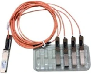 Axiom Memory - QSFP-4X10G-AOC5M-AX 40GBase-AOC Direct Attach Cable - QSFP+ (M) to SFP+ (M) - 5 m - Fiber Optic - Active - for Cisco Nexus 31XX, 93XX, 93XXX, X97160, X9736, ONE Nexus 31108,