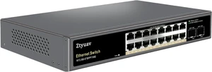 16 Port Unmanaged 2.5G Ethernet Switch with 16 x 2.5G RJ-45 Ports, 2 x 10G SFP+ Ports, Ports Speed Auto-Negotiation-100/1000/2500Mbps, One-Key VLAN, Fanless Metal Design, Plug & Play 16 Port Unmanaged 2.5G Ethernet Switch with 16 x 2.5G RJ-45 Ports, 2 x 10G SFP+ Ports, Ports Speed Auto-Negotiation-100/1000/2500Mbps, One-Key VLAN, Fanless Metal Design, Plug & Play