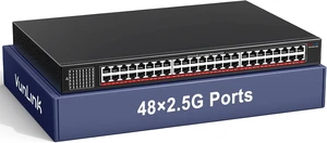 48-Port 2.5G Unmanaged Ethernet Switch, VunLink 48×2.5Gbps RJ45 Multi-Gig Network Switch, 240Gbps Switching Capacity, Plug & Play, Rackmount Switch for Enterprise, NAS, Surveillance, Office Network 48-Port 2.5G Unmanaged Ethernet Switch, VunLink 48×2.5Gbps RJ45 Multi-Gig Network Switch, 240Gbps Switching Capacity, Plug & Play, Rackmount Switch for Enterprise, NAS, Surveillance, Office Network