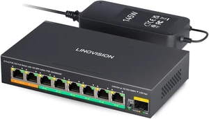 LINOVISION 8 Ports Full 2.5G PoE Switch with 10G SFP Uplink, 2 45W PoE Port LINOVISION 8 Ports Full 2.5G PoE Switch with 10G SFP Uplink, 2 45W PoE Port