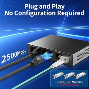 5 Port 2.5GbE Ethernet Switch 2.5Gbps Network Switch 1 Port 10Gb SFP