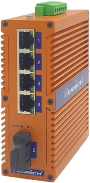 Henrich Full Gigabit 4 Copper Port 1 Multi-Mode SC Switch