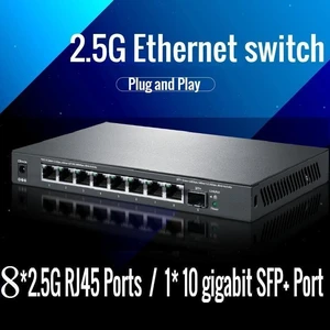 8* 2500Mbps RJ45 Ports, 1/2.5/10Gbps SFP+ Port, Ethernet Switch 2.5 8* 2500Mbps RJ45 Ports, 1/2.5/10Gbps SFP+ Port, Ethernet Switch 2.5