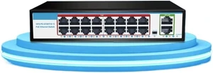 1000M GIGABIT Switch 16 Ports PoE 48V 15W 30W 802.3af 802.3at Ethernet Hub(EU Plug) 1000M GIGABIT Switch 16 Ports PoE 48V 15W 30W 802.3af 802.3at Ethernet Hub(EU Plug)